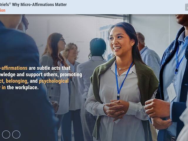 TrainingBriefs® Why Micro-Affirmations Matter