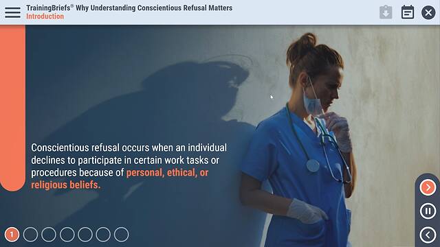 TrainingBriefs® Why Understanding Conscientious Refusal Matters