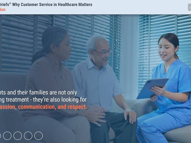 TrainingBriefs® Why Customer Service in Healthcare Matters