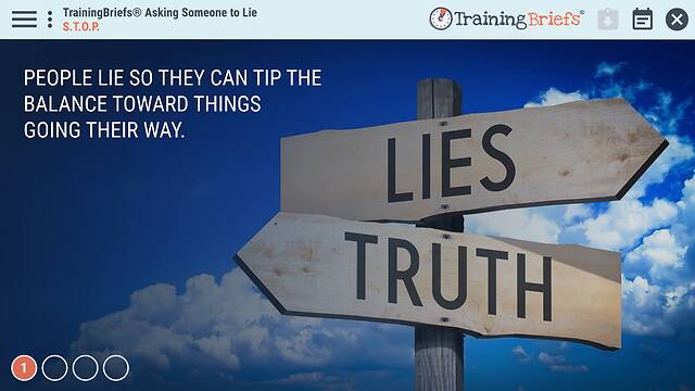 TrainingBriefs® Asking Someone to Lie